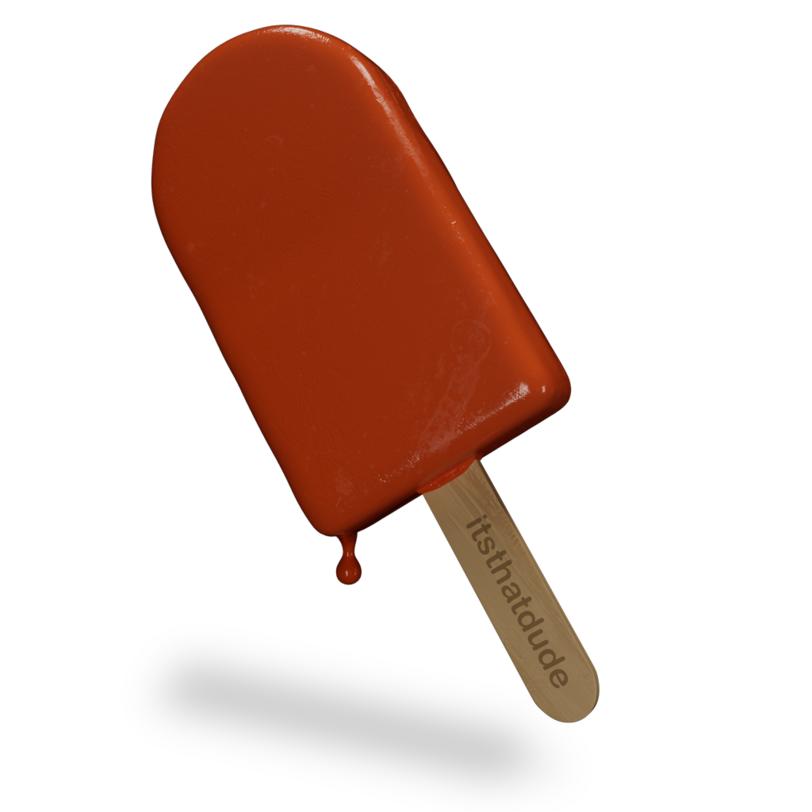 3D rendering of a popsicle